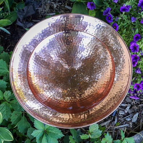 Achla Designs Polished Copper Birdbath- Tripod Stand - Image 4