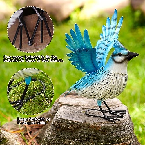 Nacome Jay Metal Garden Statue: Easy Assemble Outdoor Decor - Image 5