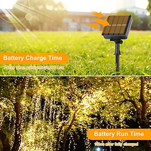 4-Pack Solar Fairy Lights Outdoor, Extra-long 288FT 800LED String Lights - Image 3
