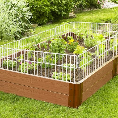 Animal Barrier Fence, 30 Pcs Upgrade 1.26 in Gap Decorative Fences No Dig Fence for Rabbits and Dog Ground Defense, Rustproof Metal Wire Garden Edging Border for Outdoor, Yard, White - Image 2