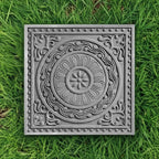 Stepping Stone Concrete Mold for Decorative Garden, Square Floral Pattern, 17.13 x 17.13 x 1.5 inches, Used for DIY Garden Path Stepping Stone Cement Molds（1 Pack） (Pattern-E) - Image 2