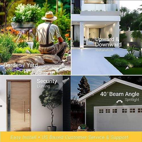 NUWATT 25W White LED Bullet Spot Light for Outdoor Landscapes, 3CCT 30K-50K - Image 5