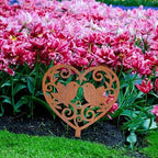 Animal Floral Metal Garden Stake | Raw Metal Patinas Over Time | Yard Art Decor Spring Summer Decorations Flower Bed Plant Stakes Marker (Bird) - Image 5