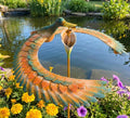 Rustic Metal Duck Kinetic Balancer Garden Stake Wind Sculpture Outdoor Yard Art Center by Continental+Art+Center