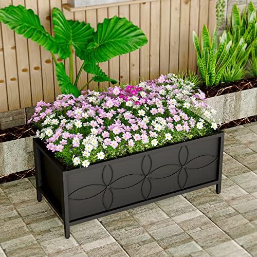 Zhongma Sturdy Raised Garden Bed with Inner Fabric Liners for Vegetables Flower, Planter Box for Backyard Patio Balcony. Inner Size: 33.85x14.17x11 inch - Image 7