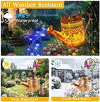 Butterfly Solar Lights Outdoor Waterproof, Solar Watering Can Lights with Shepherd Hook, Metal Hanging Lantern Garden Decor Yard Outside Patio Lawn, Gifts for Mom Grandma Women Birthday - Image 4