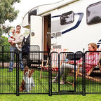 Getlay 36 in(H) Garden Fence With Gate, Wide Gate Low Threshold, 8 Panels Total 17.7 ft(L) Heavy Duty Iron Animal Barrier Fence For Yard, Suitable For Indoor Or Outdoor Dog Fencing,Garden Border Fence - Image 5