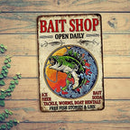 Fishing Décor For Home Bait Shop Sign Open Daily Indoor/Outdoor Sign Cabin Décor Lake House Décor Garage Décor Gifts For Him Funny Fishing Sign 108122001108 - Image 2
