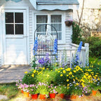 Garden Trellis for Climbing Plants 70.8" H x 25.6" W Metal Wrought Iron Outdoor Wall Panel for Vines Flowers Elegant Accent Decorative Garden Structure - Image 6