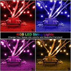 Mlambert Multicolor 144FT(3x48FT) LED Patio String Light with Remote, Black - Image 7