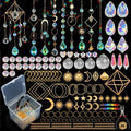 CREATCABIN 400Pcs DIY Suncatchers Making Kits Crystal Sun Catcher Kit Prism Suncatcher Supplies Craft Stained Glass Window Hanging with Rainbow Maker Pendant for Adults Indoor Outdoor Garden Decor by CREATCABIN