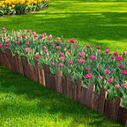 Bucherry 12 Pcs Wood Garden Edging Border No Digging Landscape Edging - Image 4
