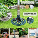 Westcharm 28 Inch Lightweight Verdigris Green Poly Resin Outdoor Birdbath for Outside with Decoration Pedestal Base Stand - Pedestal Bird Bath for Outdoors Yard and Garden - Image 5