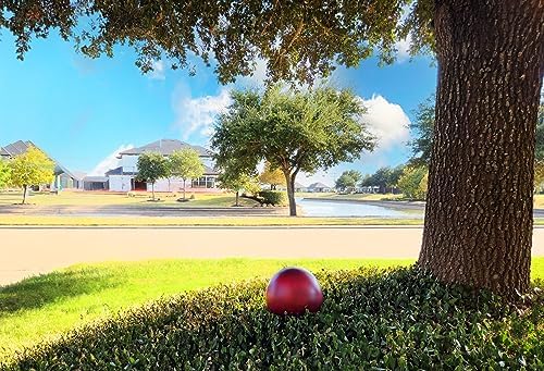 Lulu Decor, 12 Red Matt Finish, Stainless Steel Gazing Mirror Ball, Smooth Finish Garden Decoration Globe - Image 6