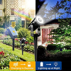 T-SUNUS Solar Landscape Spotlights 4-Pack White 6000K Outdoor Garden Flag - Image 2