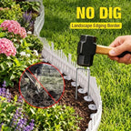 MIXC Garden Edging Border, 5IN 66FT White Garden Fence with 100 Metal Stake - Image 3