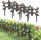 Sungmor Cast Iron Brown Flower Bed Edging - 9.4 Inches Tall 4 Pack - Image 3