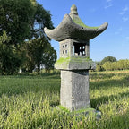 31.5’’High Japanese Moss-Covered Pagoda Statue - Image 4