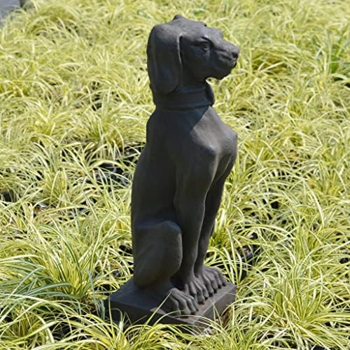Nichols Brothers Hound Dog Gargoyle Outdoor Concrete Garden Statue 22" H in Dark Walnut by Unknown