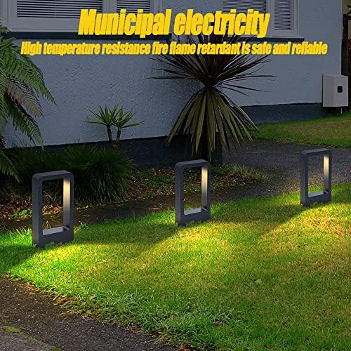 Modern Outdoor LED Garden Post Light Simple Waterproof Post Bollard Light Rainproof Landscape Column Lamp Aluminum High Pole Lantern Walkway Pathway Lawn Lamp Fixture Street Lamps - Image 4