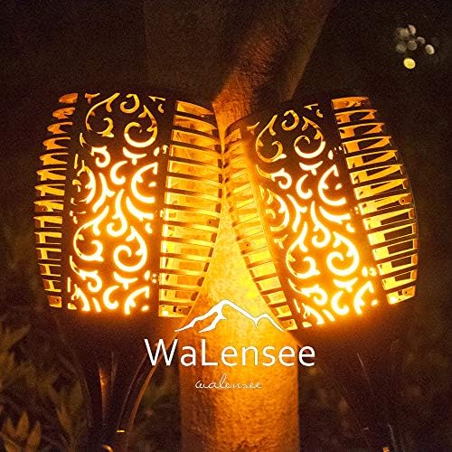Walensee Solar Lights Outdoor Upgraded 43"(2 PACK) 96 LED Waterproof Flickering Flames Torch Lights Outdoor Solar Spotlights Landscape Decoration Lighting Dusk to Dawn Auto On/Off Security Torch Light - Image 2