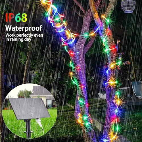 99FT Solar Rope Lights Outdoor Waterproof LED String Lights Color Changing - Image 5