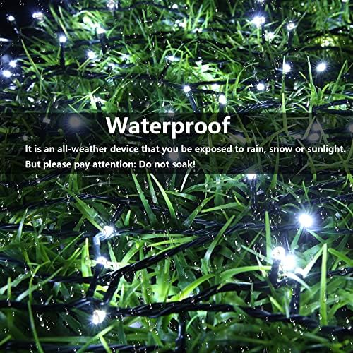 Joomer Solar Christmas Lights Outdoor, 2PACK Total 144FT 400LED, White - Image 2