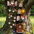AceOrbit 7 Pcs Fairy Garden Accessories Miniature Fairy Doors with Trees, Windows, Streetlamp and Ladder, Mini Art Garden Sculpture, Outdoor Lawn Yard Decor for Patio, Balcony & Lawn Ornament by Unknown