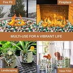 NUPICK 10 Pound Fire Glass, 1/2 Inch Reflective Fire Pit Glass - Image 7