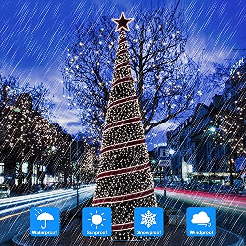 4-Pack Solar Fairy Lights Outdoor, Extra-Long 288FT 800LED String Lights - Image 6