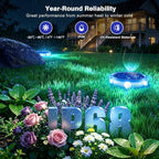 YiLaie Blue Solar Driveway Lights Outdoor IP68 Waterproof 12 Pack Led Dock - Image 2