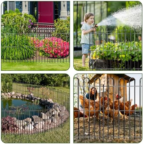 25 Panels Decorative Garden Fence, 50ft X 32in Rustproof Metal Animal Barrier Fence, No Dig Fence Garden Fence, Arched Flower Bed Edging Ornamental Wire Border Fencing for Outdoor Yard, Patio Decor - Image 7