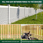 42.5ft(L) x 13in(H) Animal Barrier Fence, 30 Panels No Dig Garden Fence for Dog Rabbit, Rustproof Anti Digging Barrier, Garden Edging Border Ground Defense for Outdoor, Yard, Patio, White - Image 3