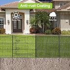 INJOPEXI Garden Fence 12 Panels 23.6ft(L)×24in(H) Decorative Garden Fences with 11 Panels + 1 Gate, Rustproof Metal Wire Temporary No Dig Rabbit Animal Barrier Fencing Dog Fence for Yard Patio Outdoor - Image 4