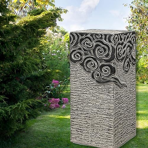 ARCVOX Home Garden Sculpture Columns Pedestal, Faux Stone Finish Floor Ornaments, Landscape Statues for Home Decor, Backyard Decor Pagoda Statue (Size : 27.5in) by Unknown