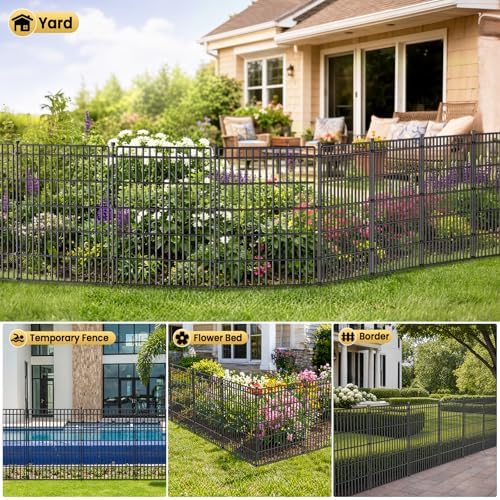 No Dig Garden Fence, Dog Fencing Outdoor for Yard, 5 Panels - Image 6