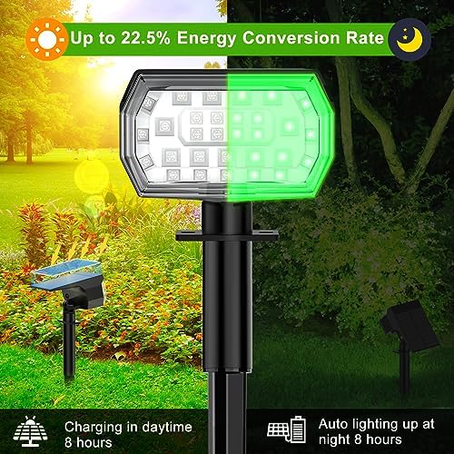 LANSOW Solar Spot Light Outdoor Color Changing, 12Pack Christmas Spotlights - Image 4