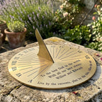 Personalised Brass Sundial, Custom Engraved Garden Sundial Clock, Wedding Gift Custom Outdoor Garden Decor (Brass, 8 INCH) - Image 6