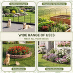 KIMAZO 32.5in (H) x 10ft (L) Tall Decorative Garden Fence - 7 Pack Garden Fencing, Rustproof Metal Wire Panel Border Animal Barrier for Dog, Flower Edging for Yard Landscape Patio Outdoor Decor - Image 5