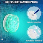 Qoolife Rechargeable Submersible Pool Lights with Remote, Waterproof Underwater Charging Battery Operated Controlled 25 Color Changing LED with Magnet Floating Lights Pool Pond Decoration (2 Pack) - Image 3