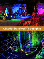 ZUCKEO 10W Christmas Spotlights Outdoor Spot Lights for Yard, LED RGB Color Changing Landscape Lighting Plug in, 120V Waterproof Remote Control Spotlight for House Garden Halloween Decoration(4Pack) - Image 6