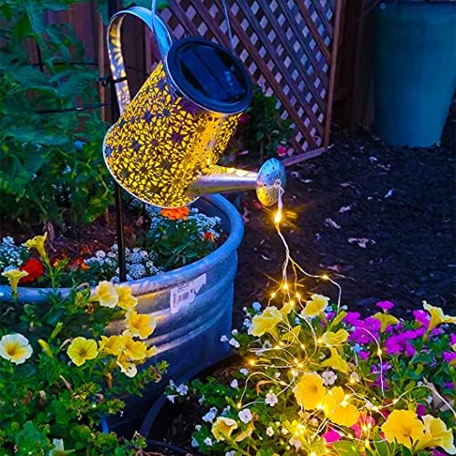 VOOKRY Solar Watering Can Lights, 2 Pack Retro Large Hanging Solar Lights Outdoor Decorative Waterproof Garden Decor for Outside Patio Yard Porch Lawn, Gifts for Mom Women Grandma Birthday - Image 2