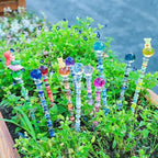 AIPRIDY DIY Crystal Beaded Fairy Wand Garden Stakes Kit, Colorful Decorative Wands with Assembly Guide, 12 or 10 Inch Threaded Rods,Outdoor Garden Decoration Set (238, Rainbow+Lighted Globes Top) - Image 2