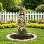 Wrought Iron Obelisk Trellis Sturdy Durable Easy Install Climbing Plants - Image 4