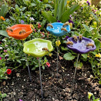 4 Pack Resin Flower Water Stations Cups Garden Stakes, Rainbow, Classic by Ferrochef