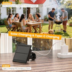 FOOMAN 31FT Solar String Lights Outdoor Waterproof IP65 with USB-Charging - Image 3