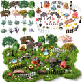 WinnerWhy 116 Pcs Fairy House Accessories Kit Miniature Garden Accessories Terrarium Decoration Mini Diorama Figurines Miniature Landscape Trees Simulated Succulents for DIY Garden Doll House Craft by WinnerWhy