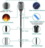 Aityvert Flickering Flame Solar Torch Lights Outdoor, 43" Tall, 8 Pack - Image 3