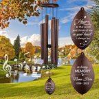 ASTARIN Sympathy Wind Chimes Custom, Personalized Dragonfly Wind Chimes Sympathy Gifts for Remembrance, Bereavement Gifts for Men in Memory Wind Chime, 36 inch Windchime(Produced in Texas) - Image 6