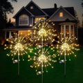 Anordsem Solar Lights Outdoor Waterproof: 4 Pack Garden Light - Bendable Copper Wire with 120 LED Firework Beads - DIY Warm Fun Decoration for Yard Patio - Twinkle Sparkler Gifts for Women Wife by Anordsem